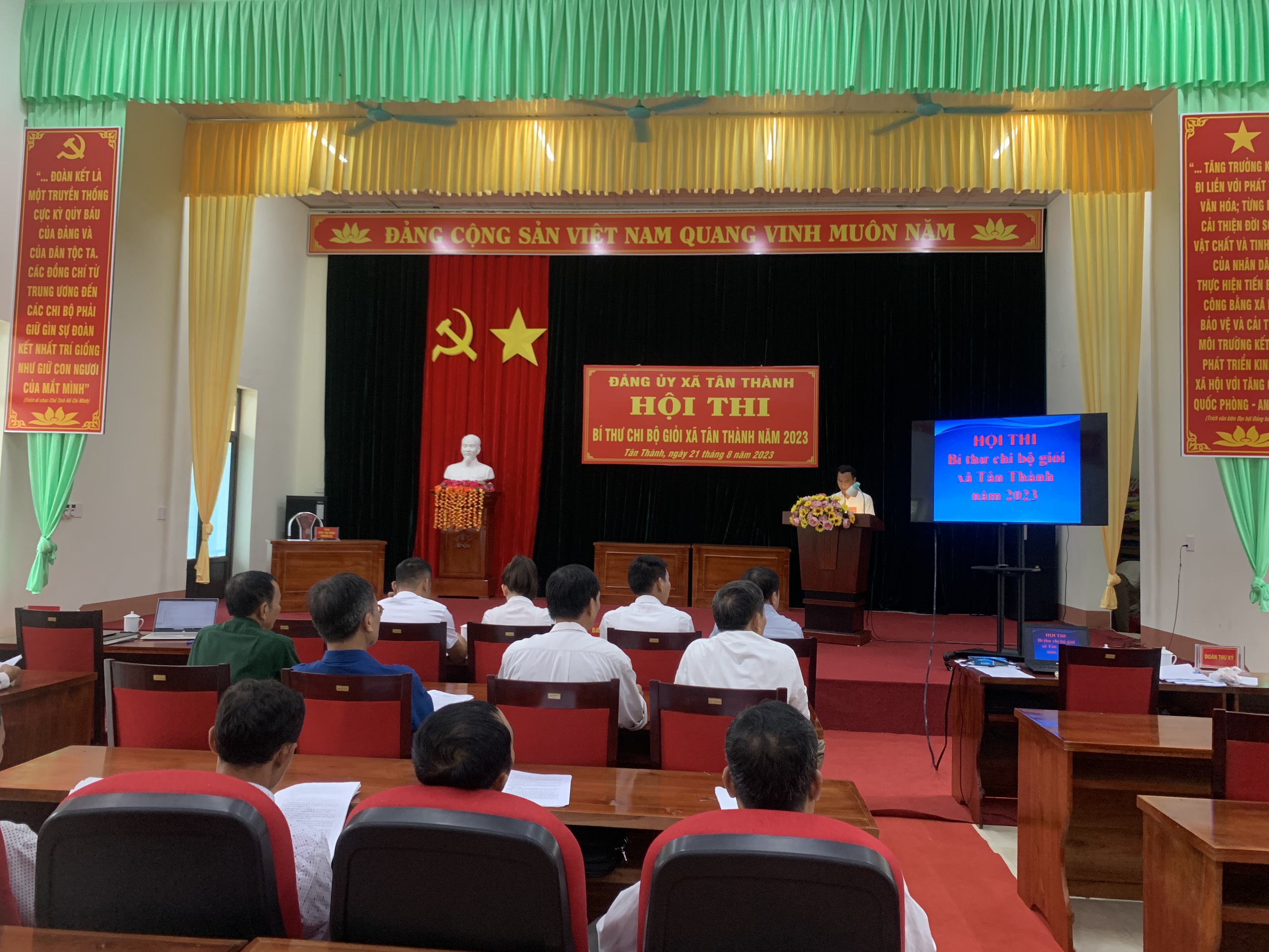 Đảng ủy xã Tân Thành tổ chức hội thi Bí thư chi bộ giỏi năm 2023